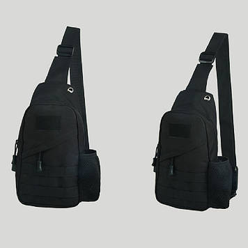 Тактична Чорна Сумка через плече, зміцнена сумка-слінг барсетка тактична