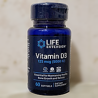 Витамин Д3 Life Extension Vitamin D3 125 mcg 5000 iu 60 капсул