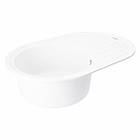 Гранітна мийка для кухні Platinum 7750 LIRA матова Білосніжна, фото 5