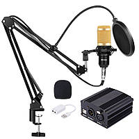 Студийный конденсаторный микрофон BM 800 с фантомным питанием и подставкой FAA