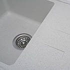 Гранітна мийка для кухні Platinum 6243 LIANA матова Біла в крапку, фото 3