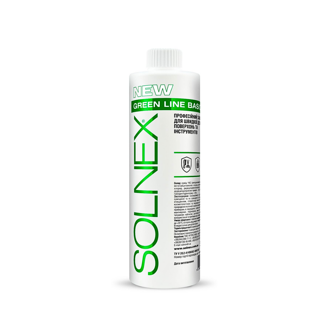 Концентрат для дезінфекції та стерилізації SOLNEX Green Line Basic 500 ml