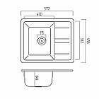 Гранітна мийка для кухні Platinum 5851 ARIA матова Сафарі, фото 5