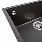 Гранітна мийка для кухні Platinum 5444 OASIS матовий Гренадин, фото 7