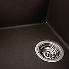 Гранітна мийка для кухні Platinum 7950 Selena матова Темна скеля, фото 6