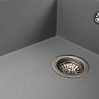 Гранітна мийка для кухні Platinum 7950 AZURIT матовий Сірий металік, фото 7