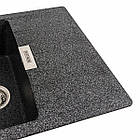 Гранітна мийка для кухні Platinum 6250 ZIRKONE матовий графіт, фото 6