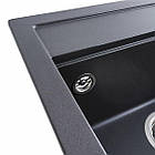 Гранітна мийка для кухні Platinum 5149 FIESTA матовий Моріон, фото 7