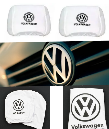Чохли на підголівники Volkswagen білі — 2 шт., фото 1
