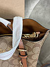 Жіноча сумка Коуч бежева Coach Beige, фото 10