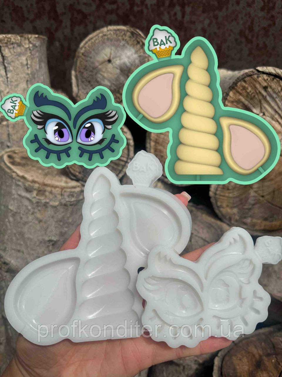 ЭКСКЛЮЗИВ! Набір силіконових молдів для ГІПСУ та ін "Набір Єдиноріга", фото 1