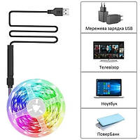 Светодиодная лента RGB (5 м) питание от USB