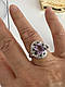 Кільце зі справжнім аметистом 17.5p, фото 5