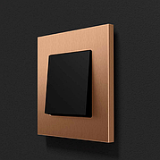 Дизайнерські рамки для розеток та вимикачів Sedna (золото, камінь, бетон)