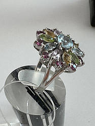 Кільце зі срібла з природним камінням 17р