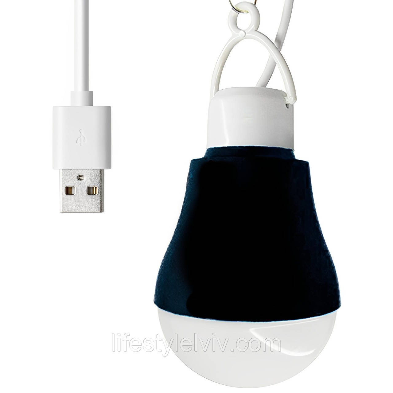 Лампочка ліхтар USB світлодіодна 5 Вт, працює від повербанка Light pc-1130 / Підвісна лампа для кемпінгу