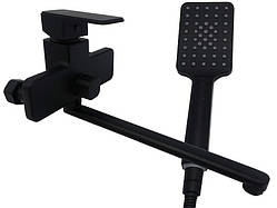 Змішувач для ванни довгий гусак, латунь чорний матовий AIM DG00753 matte black