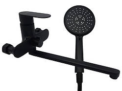 Змішувач для ванни довг гусак, латунь чорний матовий  AIM DG01253 matte black