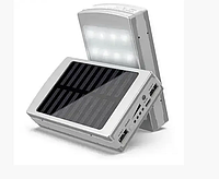 Power Bank 50000 mAh Повербанк с солнечной батареей Led панелью и фонарем имеет два USB-выхода
