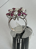 Кольцо с рубином и жемчугом 16.5p Серебро 925