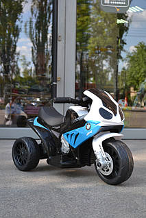 Електромотоцикл дитячий JT5188L, Біло-синій