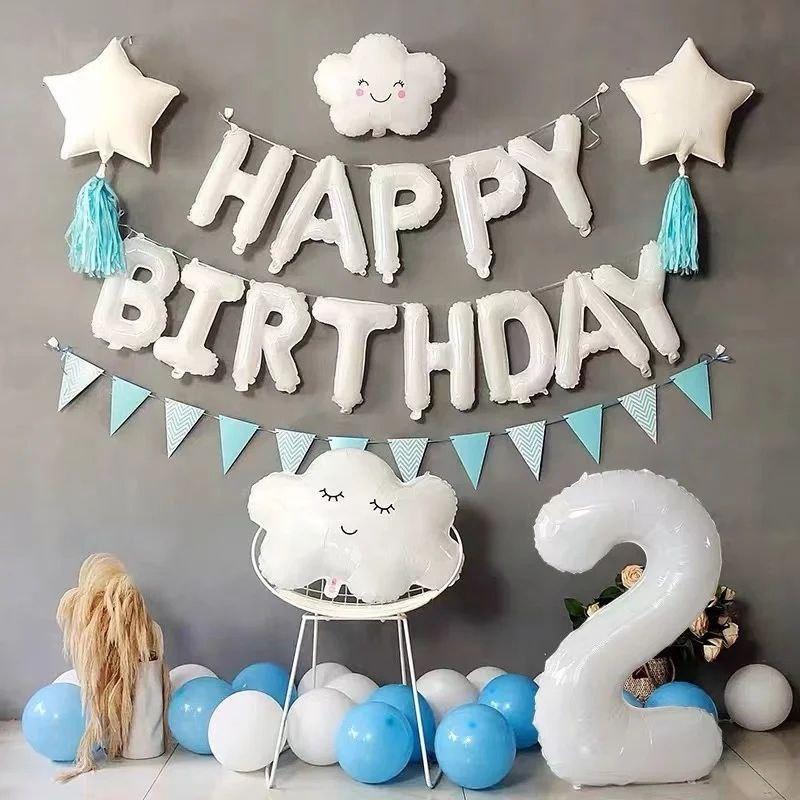 Фотозона з кульок Дві хмаринки | Для хлопчика