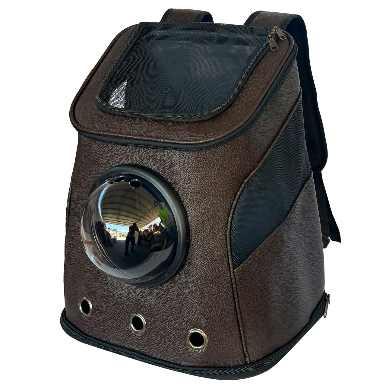 Рюкзак для перенесення тварин з ілюмінатором CosmoPet CP-03 для котів та собак Dark Brown