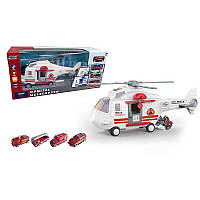 Парковка детская игровая Вертолет пожарный, SJ667A-1