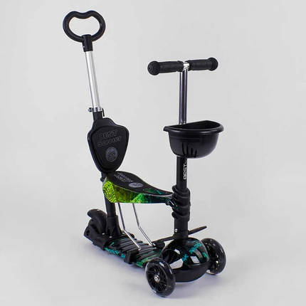 Самокат дитячий 5в1 Best Scooter з кошиком та батьківською ручкою, 10999, фото 1