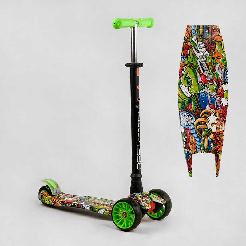 Самокат триколісний Best Scooter Maxi колеса, що світяться, S-11203