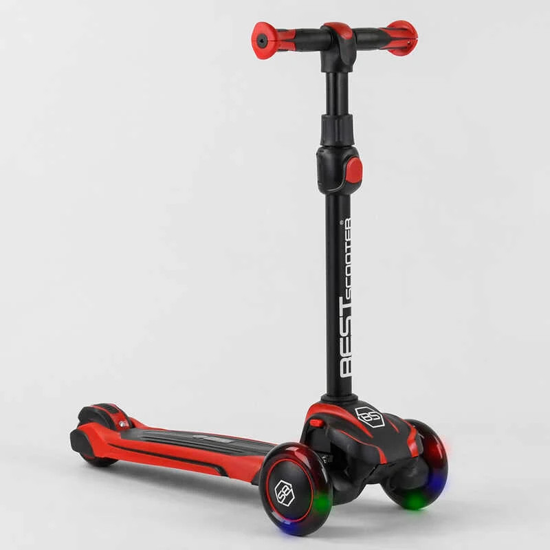 Самокат триколісний Best Scooter Maxi чорно-червоний, MX-40901