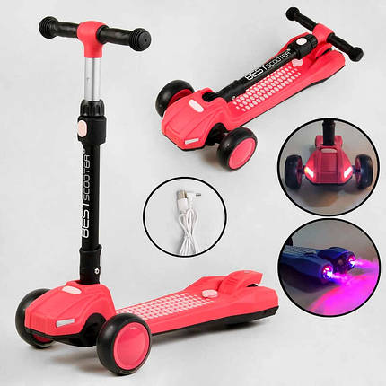 Самокат триколісний Best Scooter з рожевим парогенератором, LT-11746, фото 1