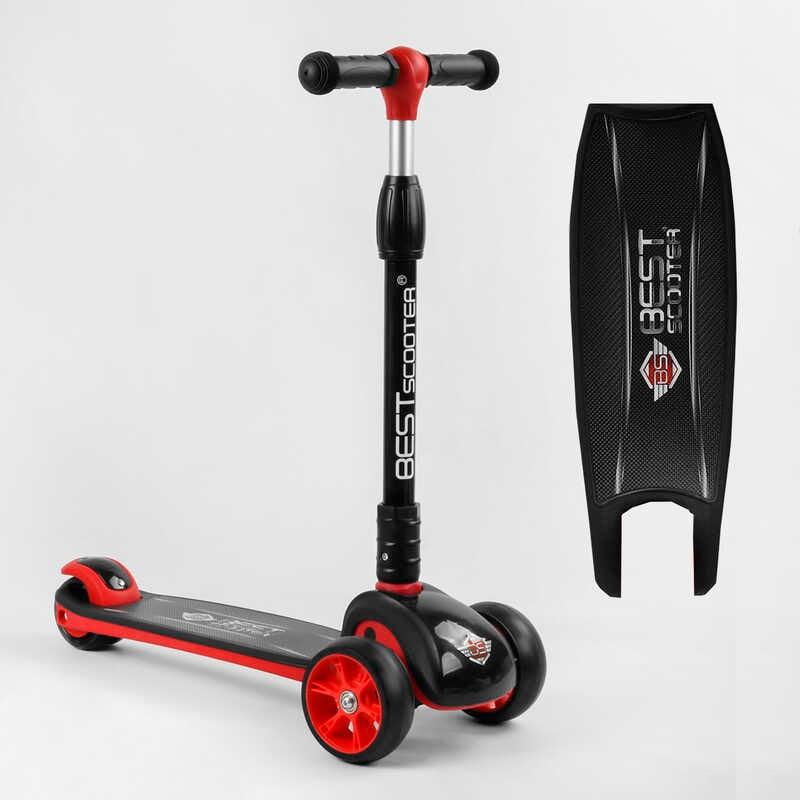 Самокат триколісний Best Scooter чорно-червоний, 44116