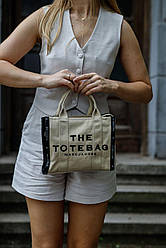 Жіноча сумка Марк Джейкобс бежева Marc Jacobs Beige The Jacquard Small Tote Bag