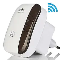 Беспроводной репитер, усилитель сигнала Wi-Fi 300 Мбит/с 2.4G, White + кабель