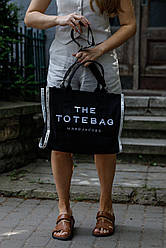 Жіноча сумка Марк Джейкобс чорна Marc Jacobs Black The Jacquard Large Tote Bag