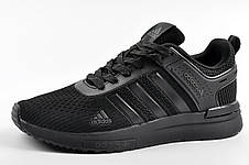 Кросівки чоловічі сітка Adidas чорні, фото 3