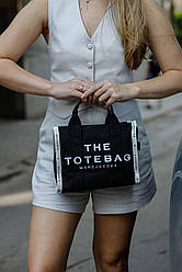 Жіноча сумка Марк Джейкобс чорна Marc Jacobs Black The Jacquard Small Tote Bag