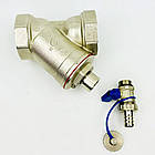 Фільтр механічного очищення 2" ВВ зі зливом 1/2" нікель KVANT Dis, фото 2