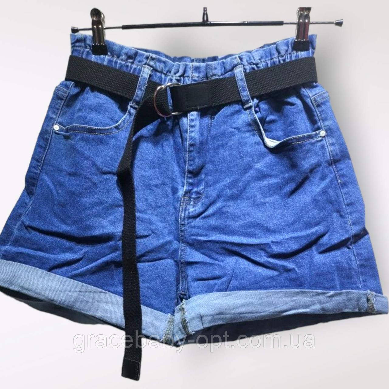 Шорти джинсові жіночі оптом, L-4XL рр., № Si-7165, фото 1