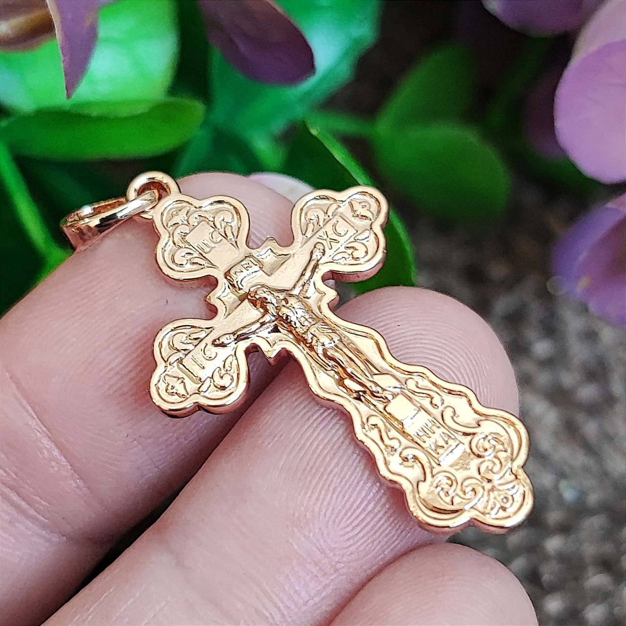 Хрестик Xuping Jewelry довжина 3.9 см на ланцюжок до 4мм медичне золоток176