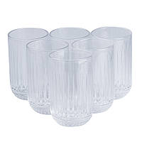 GHJ Набор прозрачных стаканов из толстого стекла 6 штук