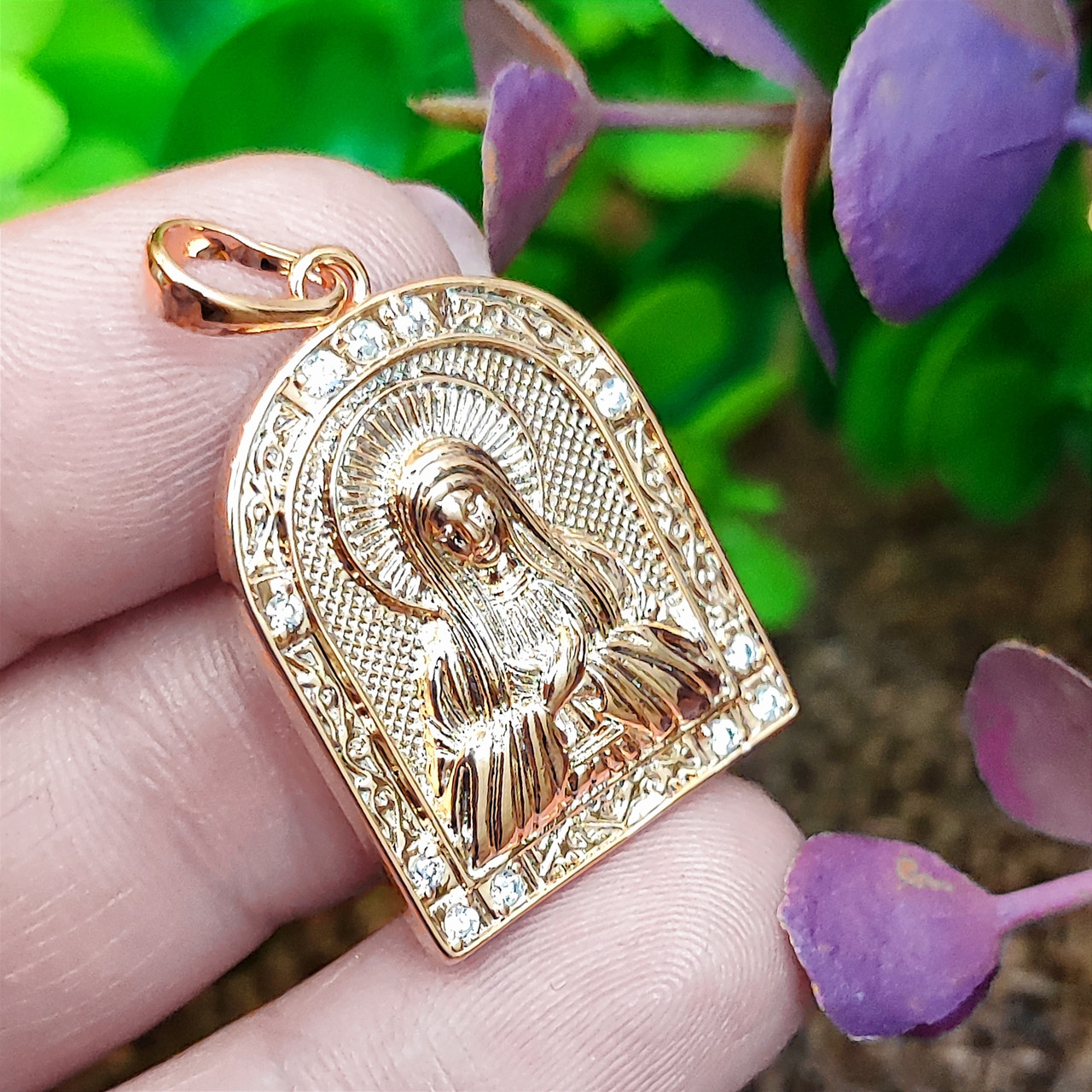 Іконка Xuping Божа матір 3.5см медичне золото позолота 18К л338