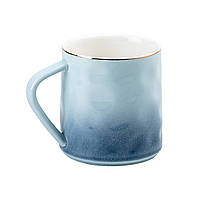 GHJ Чашка керамическая 400 мл для чая или кофе Синяя