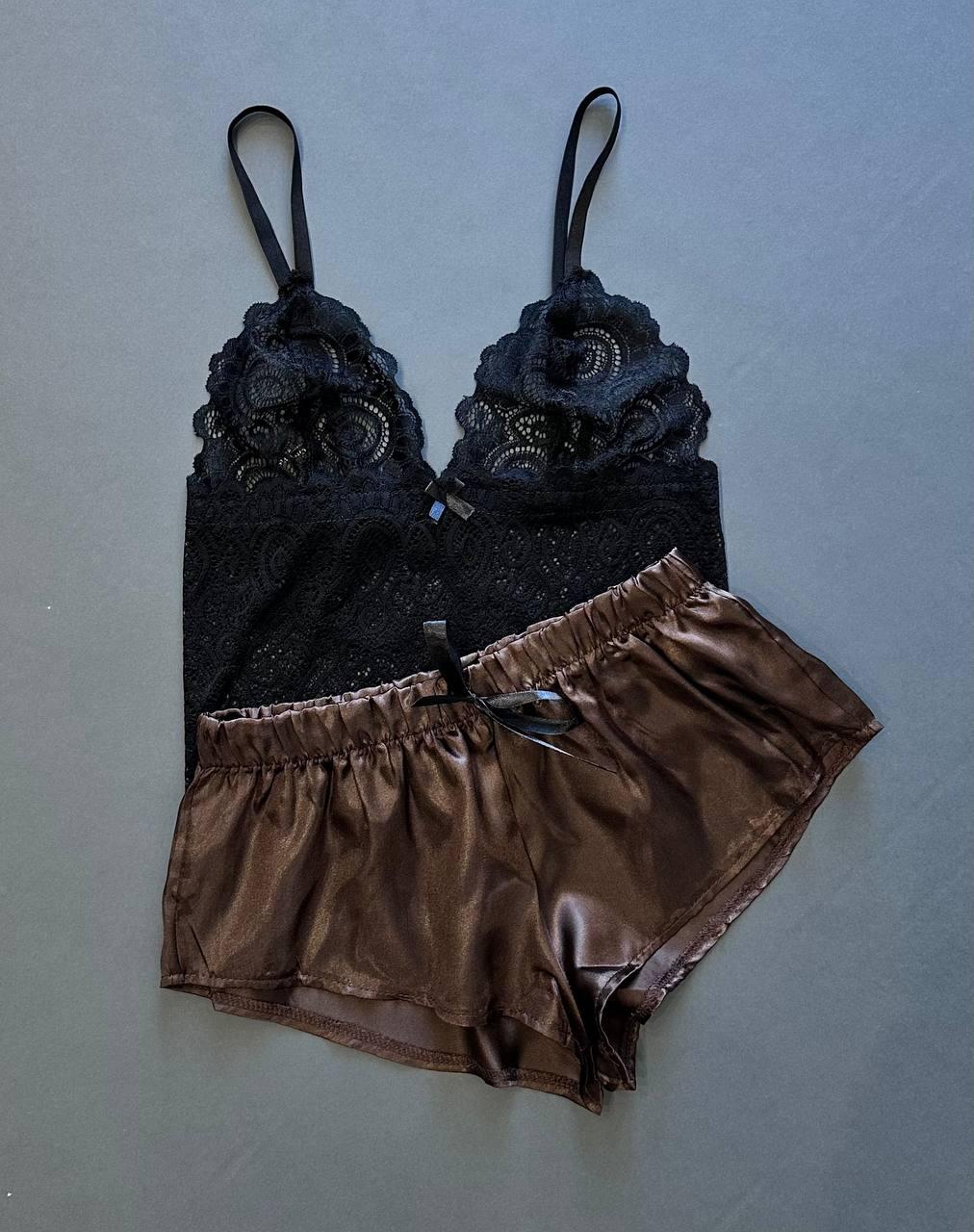 Кружевное белье - топ и шорты