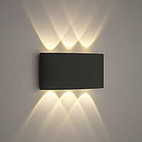 Світильник LED настінний, бра LUMINARIA LINZA SIX 6W R170 3000K BLACK 220V IP54