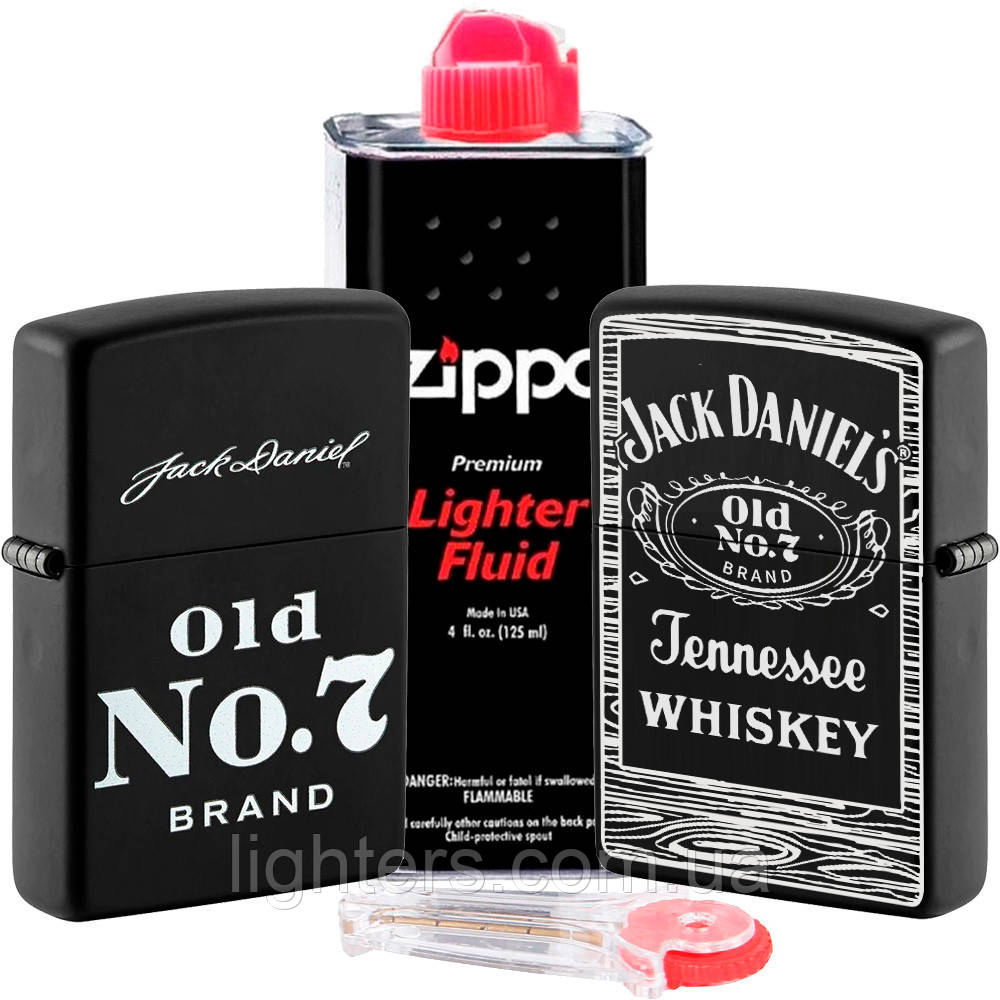 Набір Запальничка Zippo Jack Daniel's® 49823 + бензин + кремній