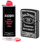 Набір Запальничка Zippo Jack Daniel's® 49823 + бензин + кремній, фото 4