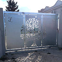 Ворота та хвіртка для приватного будинку з металу від виробника.