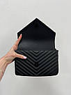 Жіноча сумка Ів Сен Лоран чорна Yves Saint Laurent Black College Medium in Quilted Leather, фото 7